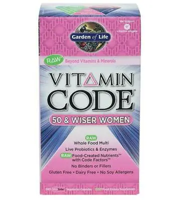 Garden Of Life Vitamin Code 50 & Wiser Women Capsules 240 Ct Exp 03/25 • $59.99