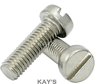 M1 M1.2 M1.4 M1.6 Slotted Cheese Head Machine Screws A2-70 Stainless Steel Bolts • £0.99