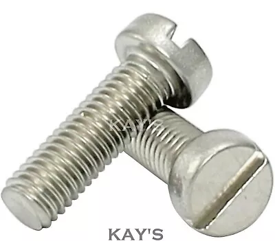 M2 M2.5 M3 Slotted Cheese Head Machine Screws A2-70 Stainless Steel Screw Bolt   • £2.32