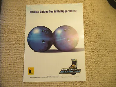 Original Ad 2004  11- 8.5'' SILVER STRIKE BOWLING   ARCADE VIDEO GAME FLYER • $6.49