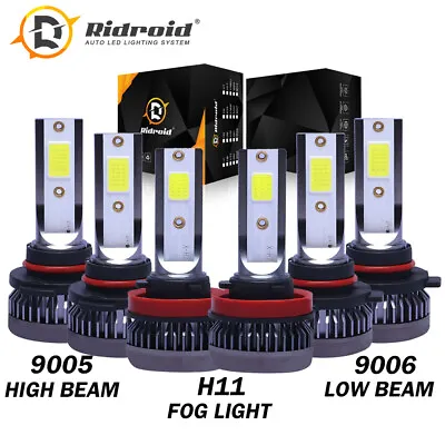 9005 9006 H11 Combo LED Headlight Fog Kits Bulb 6000K White High Low Beam • $19.99