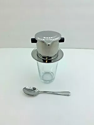 Vietnamese Coffee Maker Filter Phin With Glass Portable Cup&Spoon IDEAL GIFT SET • $18.99