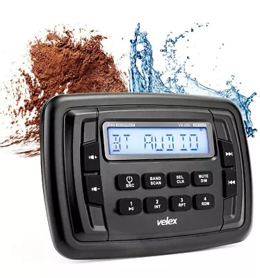 Powersport Marine Stereo Radio AM FM Tuner Stereo 4 X 45W Bluetooth Streaming... • $30