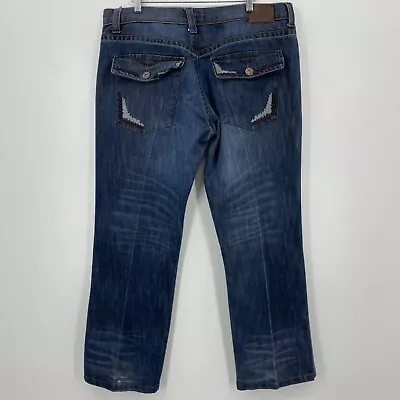 Direct Blue Jeans Men's 38x32 Blue Dark Wash Y2K Cotton Hip Hop Rap • $19.95