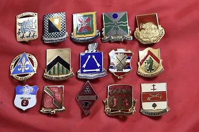 15 Different Pin Back U.s. Army D.i. 's - #m19945 • $1.99