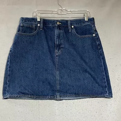 Madewell Denim Jean Skirt Womens Extra Large Blue Pockets Above Knee Coastal • $29.97