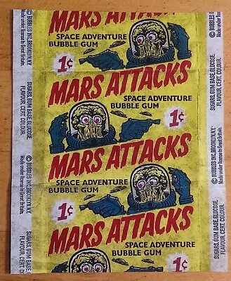 1962 Topps  MARS ATTACKS! 1 Rare  1 Cent Wrapper- REPRINT • $8.99