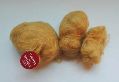 Set Fleisher's 100% Supra Mohair Yarn #120 Yellow/ Mustard 2.3 Oz Total USA • $17