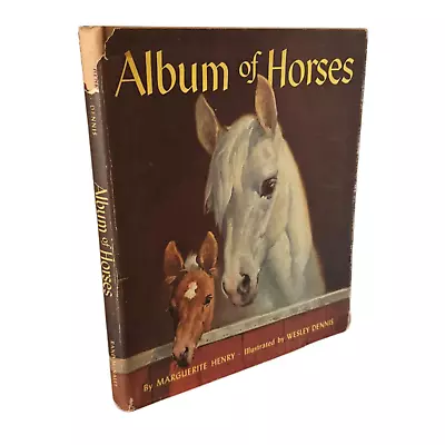 ALBUM OF HORSES Marguerite Henry Hardcover Vintage 1960 Edition Jacket • $18