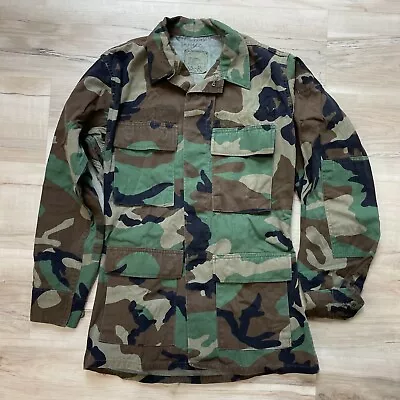 VTG ARMY Camouflage Jacket Button Up Tactical Hunter Jacket X-Small Military #16 • $21.99
