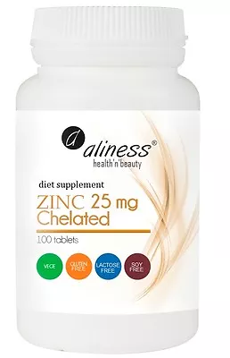 MEDICALINE ALINESS ZINC CHELATED 15 Mg 100 TABLETS DIET SUPPLEMENT • £6.39