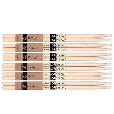 $119 • Buy LA Special By Promark 5BN Hickory Drumsticks, 6 Pairs - 5B Drum Sticks Nylon Tip