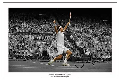 £6.90 • Buy Roger Federer 7 Time Champion Wimbledon 2012 Tennis Signed Autograph Print Photo
