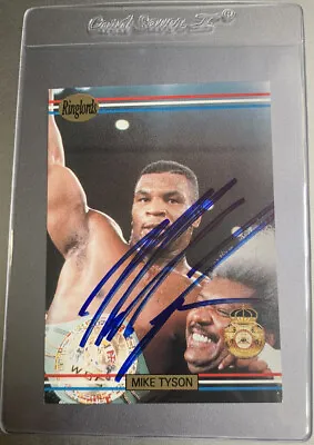 Mike Tyson Autographed 1991 Ringlords Promo On Card Signature • $180