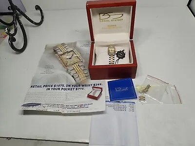 $125 • Buy Daniel Steiger Sienna Ladies Watch Gold Silver Diamonds In Box With Links Papers