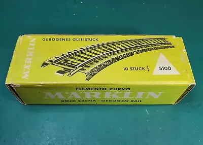 Vintage Marklin HO M Track Curve #5100 10 Pieces W/Box • $18.95