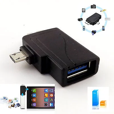 Micro USB 3.0 2.0 Male 2 In 1 To USB 3.0 Charger OTG Host Adapter For Samsung S5 • $2.98