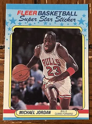 1988 Fleer Michael Jordan #7 Sticker EX+ - NM Chicago Bulls • $29.95