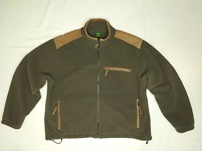 Cabela's Fleece Jacket Men's Xl Reg Leather Accent Trim • $33.95