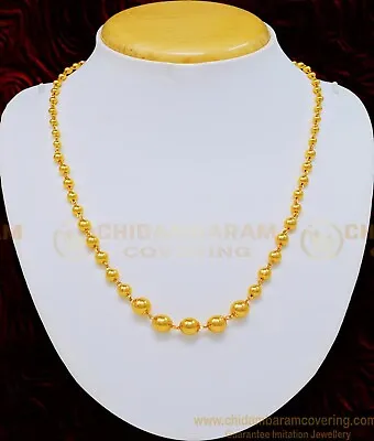 1 Gram 22ct Gold Plated 18 InchChain/Indian/Pakistani Jewelry • £14.99