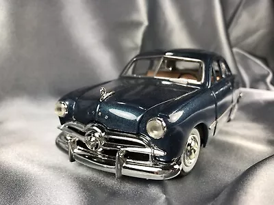 1949 Ford Coupe Blue Metallic Diecast 1:24 Scale. Motor Max Collector's Edition • $12.95