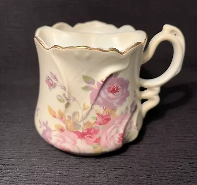 Vintage Nippon Porcelain Shaving Mug Mustache Cup Victorian Hand Painted Floral • $14