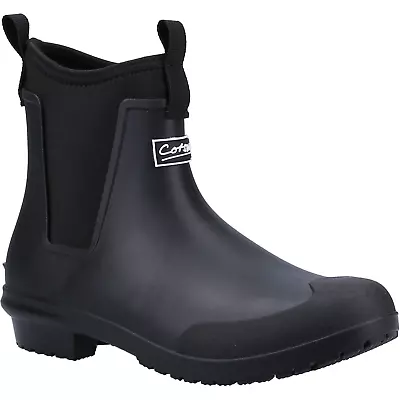 Womens Cotswold Grosvenor Short Warm Wellies Waterproof Ankle Wellington Boots • £31.99