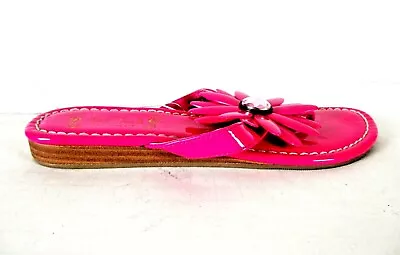 Miss Trish Pink Daisy Accent Flip Flop Thong Sandals Shoes Women's 6 (SW14)pm • $16