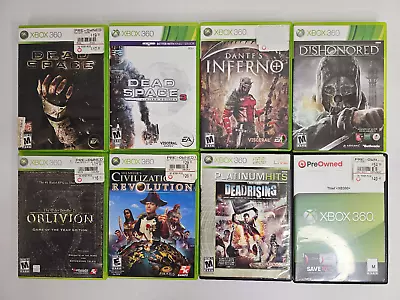 Lot Of 8 Xbox 360 Games Oblivion GOTY Thief Deadrising Dishonored + 4 VGC • $38