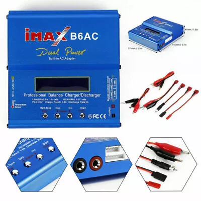 IMAX B6AC V2 Balance Charger Plastic LCD Display AC DC Dual Power • £29.99