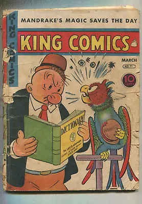 King Comics: #71 Fair 1942  Mandrake's Magic Saves The Day  Comics McKay Co. D4 • $14.99