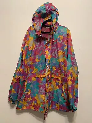 K Way Jacket Xl Waterproof Multicoloured Retro 80s Pattern  • $24.90