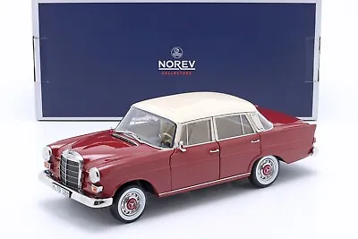 MERCEDES-BENZ 200 (W110) 1966 Red/White - 1/18 - NOREV • $87.95