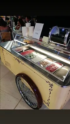 ISA Il Carrettino Italian Ice Cream Cart Gelato Cart Ice Cream Display Tricycle • £3250
