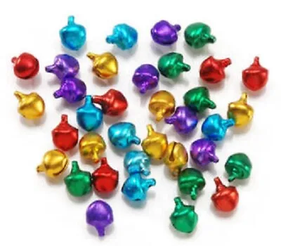 Mini Metal Jingle Bells Tiny 6mm  Assorted Colors (100 Pieces) • $5