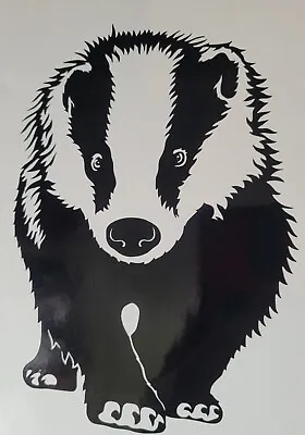 1x Badger Wildlife Animal Vinyl Sticker Decal Window Craft Glass Car 4.5x6inch • £3.50