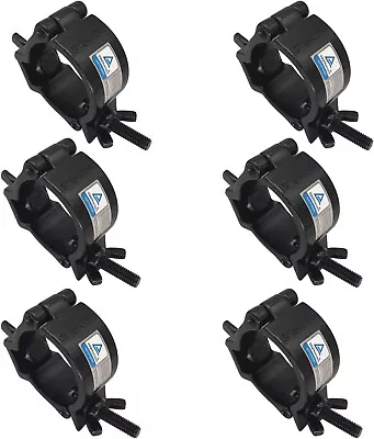 6 Pack Aluminum O-Clamp 2  Black 220Lbs Moving Head Beam Spot ClampsTruss TUV • $19