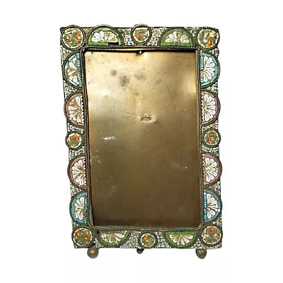 Antique Micro Mosaic Picture Frame Copper Italian Murano Glass • $44.95