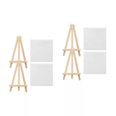  4 Sets Tabletop Easel Mini Stand Oil Painting Board Delicate • £11.99