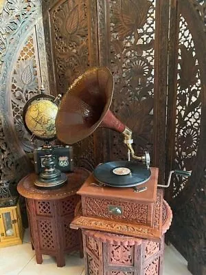 HMV Gramophone Antique Fully Funtional Working Phonograph Win-up Record Player • $819.70