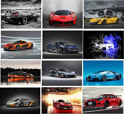 Super Sport Racing Cars Quality Poster Wall Decoration Art Print Photo Size A4 • £3.59