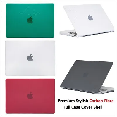 Carbon Fibre Hard Case Full Cover For MacBook Air/Pro 13/14/15/16(M1/M2/M3) • £10.99