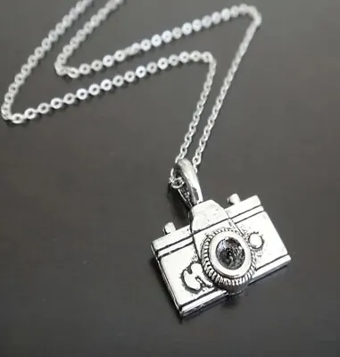 Vintage Camera Necklace Pendant Silvery Fashion Photography Trendy Jewelry NEW • $8.95