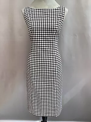 £14.99 • Buy Gorgeous Laura Ashley Black & White Spotted Pencil Business/eve Dress Sz 14
