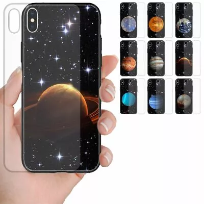 For OPPO Series - Planet Galaxy Tempered Glass Back Case Mobile Phone Cover #1 • $14.98