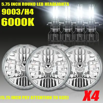 4x 5.75  5-3/4 LED Headlights Hi-Lo Beam For BMW 325i 528i 535i 735i E30 • $135.99