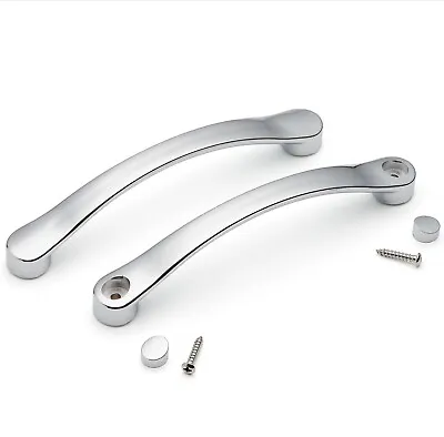 Shower Door Handles Chrome Effect Pack Of 2 (4 Halves For 2 Doors) L045 • $10.47