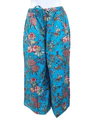 Indian Turquoise Palazzo Woman Clothing Trousers Wide Leg Pants Casual Wear AU • $35.84