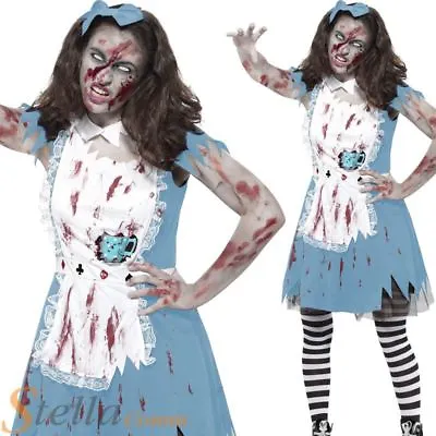 £8.99 • Buy Zombie Alice Wonderland Halloween Costume Girl Teen Fancy Dress Tea Party Outfit