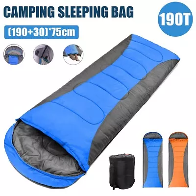 3-4 Season Sleeping Bag Outdoor Camping Single Person Adults Warm Weather Winter • £18.99